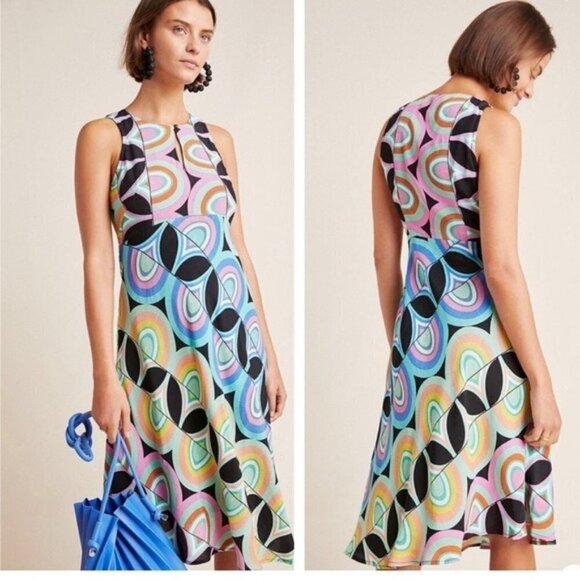 Anthropologie Multicolor Geometric Dress - Picture 2 of 16